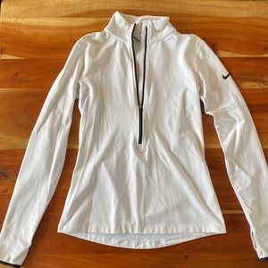 Nike Pro Dri-fit Running white 3/4 zip M